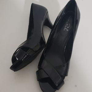 Studio Paolo, Black pumps. open toe, heel size 8